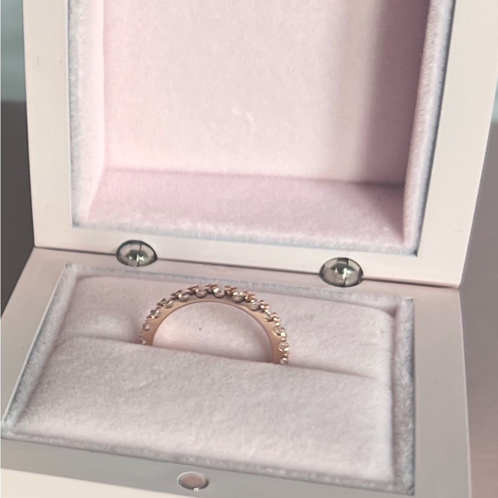 Engagement wedding ring set gold diamonds - Picture 11 of 16